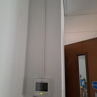 10kW Fujitsu Wall Mounted Installation with hard wired remote controller for a local library office