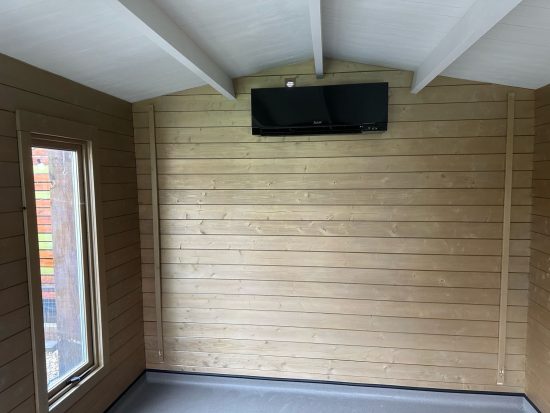 Mitsubishi Electric Wall Mount in Black for a Cabin