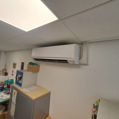 10kW Fujitsu Wall Mounted Installation with hard wired remote controller for a local library office
