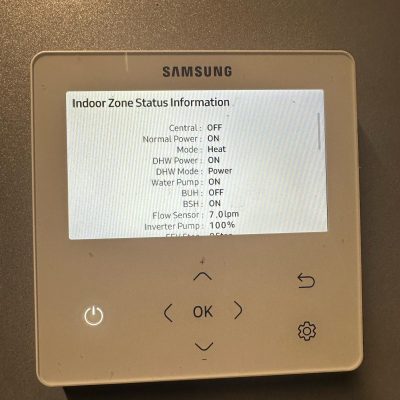 Example of fault finding with a Samsung heat pump
