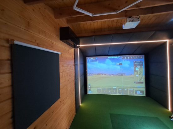 Mitsubishi Electric wall mounted LN Range in black for a golf simulator cabin
