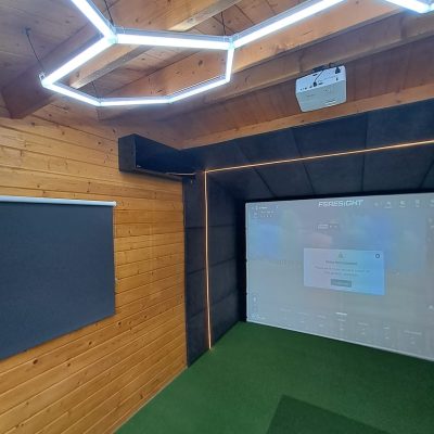 Mitsubishi Electric wall mounted LN Range in black for a golf simulator cabin