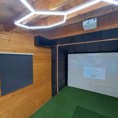 Mitsubishi Electric wall mounted LN Range in black for a golf simulator cabin