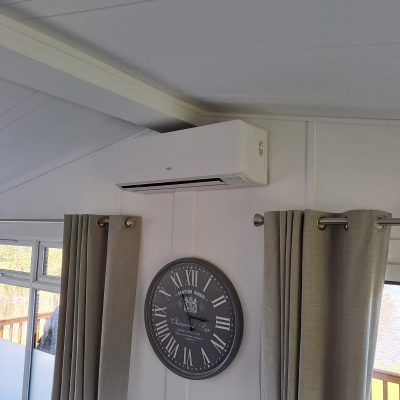 4.2kW Fujitsu Eco Series wall mounted split for a lodge, can be used for heating and cooling