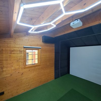 Mitsubishi Electric wall mounted LN Range in black for a golf simulator cabin